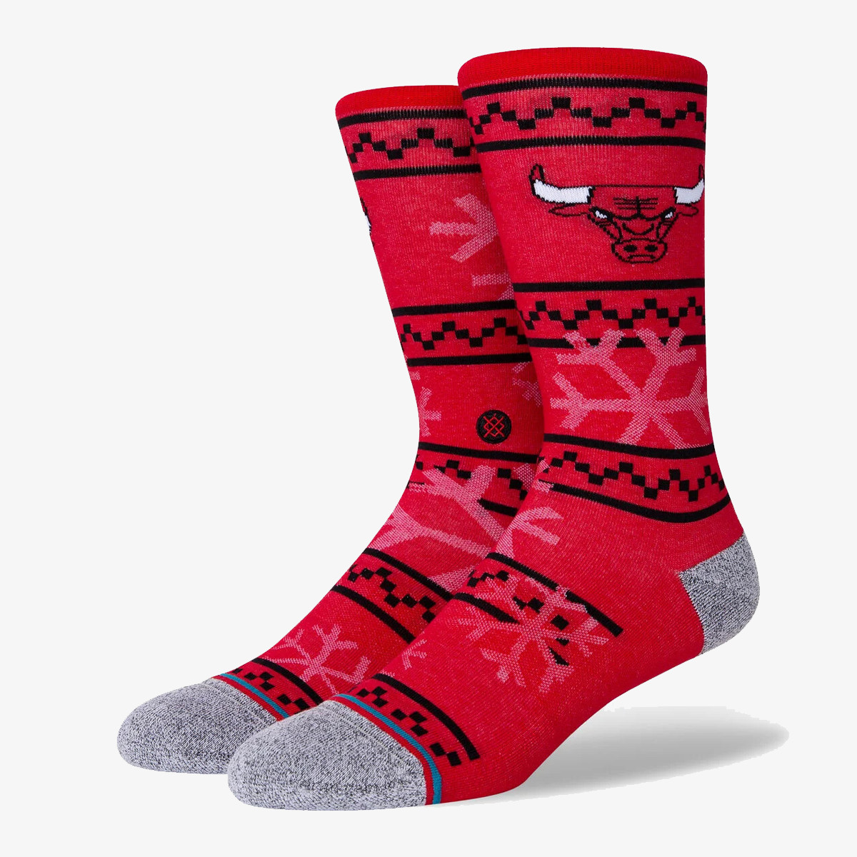 STANCE Nogavice BULLS FROSTED 2 RED L CREW LIGHT 
