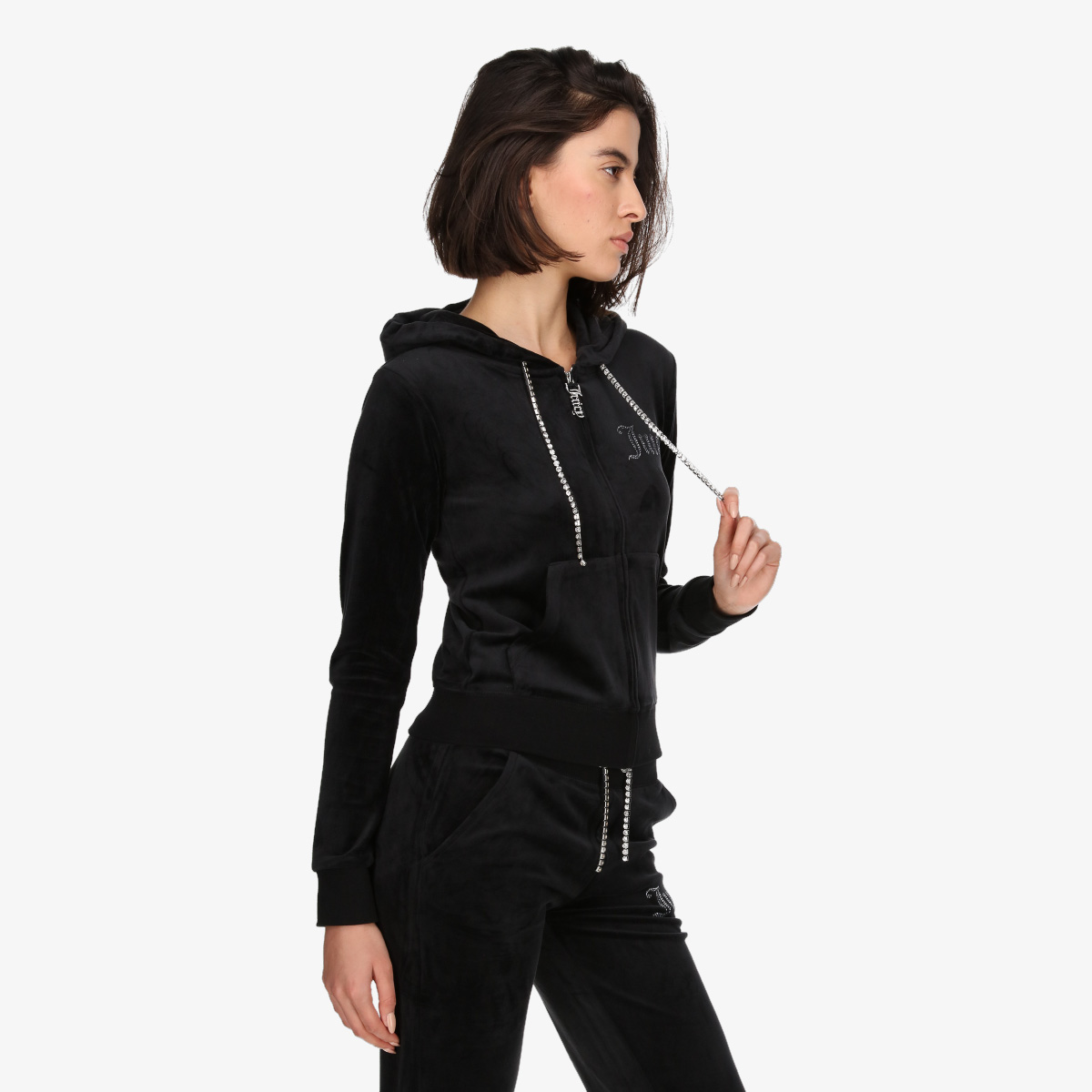 JUICY COUTURE KAPUCAR DIAMANTE TRIM ROBERTSON HOODIE 