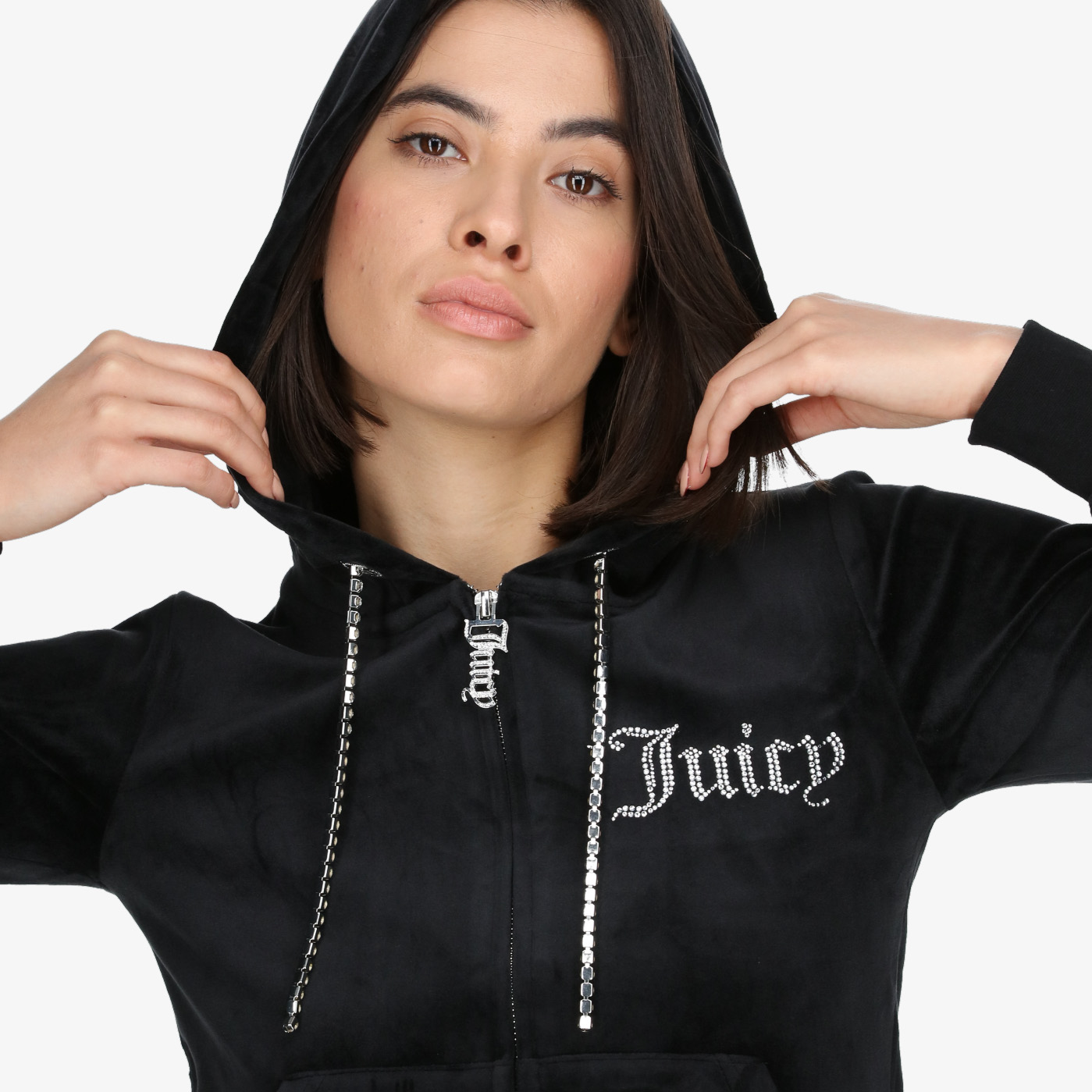 JUICY COUTURE KAPUCAR DIAMANTE TRIM ROBERTSON HOODIE 