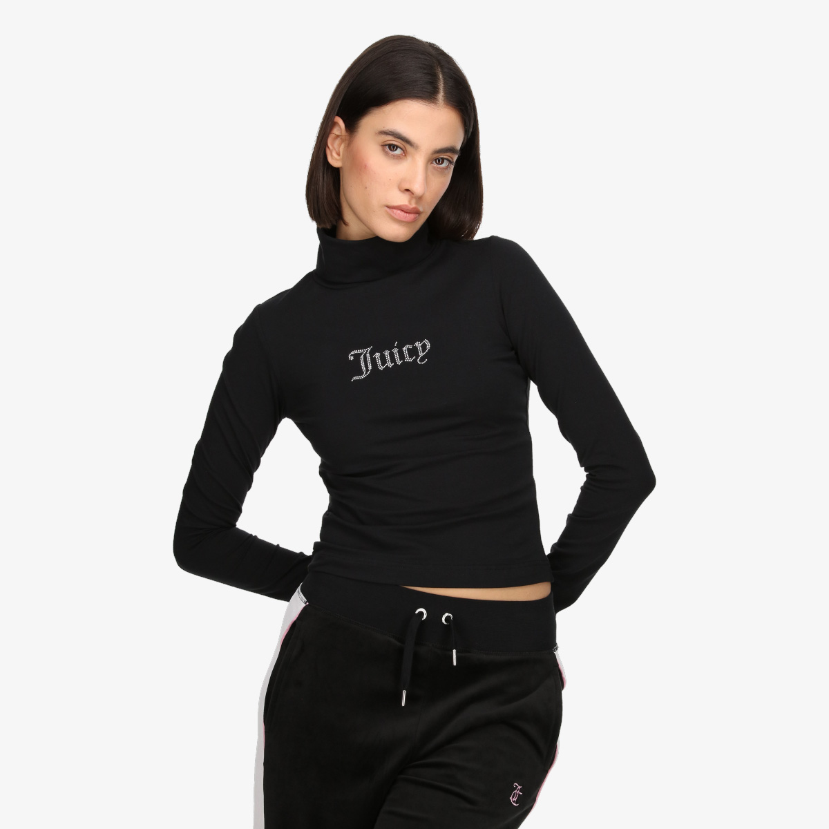 JUICY COUTURE KAPUCAR VIRGO DIAMANTE ROLL NECK TOP 