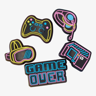 CROCS OBESKI ZA KLJUČE JIBBITZ / LIGHTS UP NEON GAMER 5 PACK 