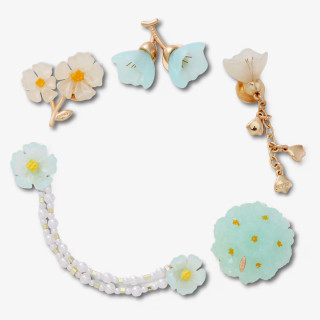 CROCS OBESKI ZA KLJUČE Blue Dainty Floral 5 Pack 