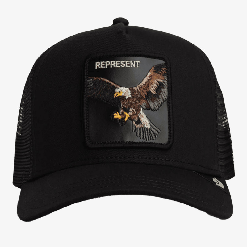 GOORIN BROS KAPE S ŠILTOM REPRESENT EAGLE TRUCKER 
