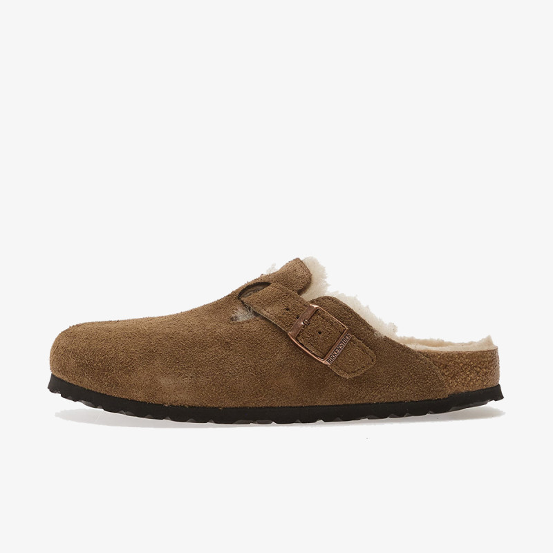 BIRKENSTOCK Natikači Boston Shear LEVE Dark Tea LAF 