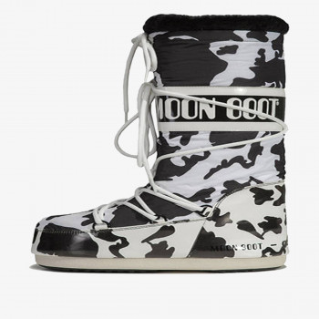 MOON BOOT ŠKORNJI MOON BOOT CLASSIC COW PRINTED BLACK/WHIT 
