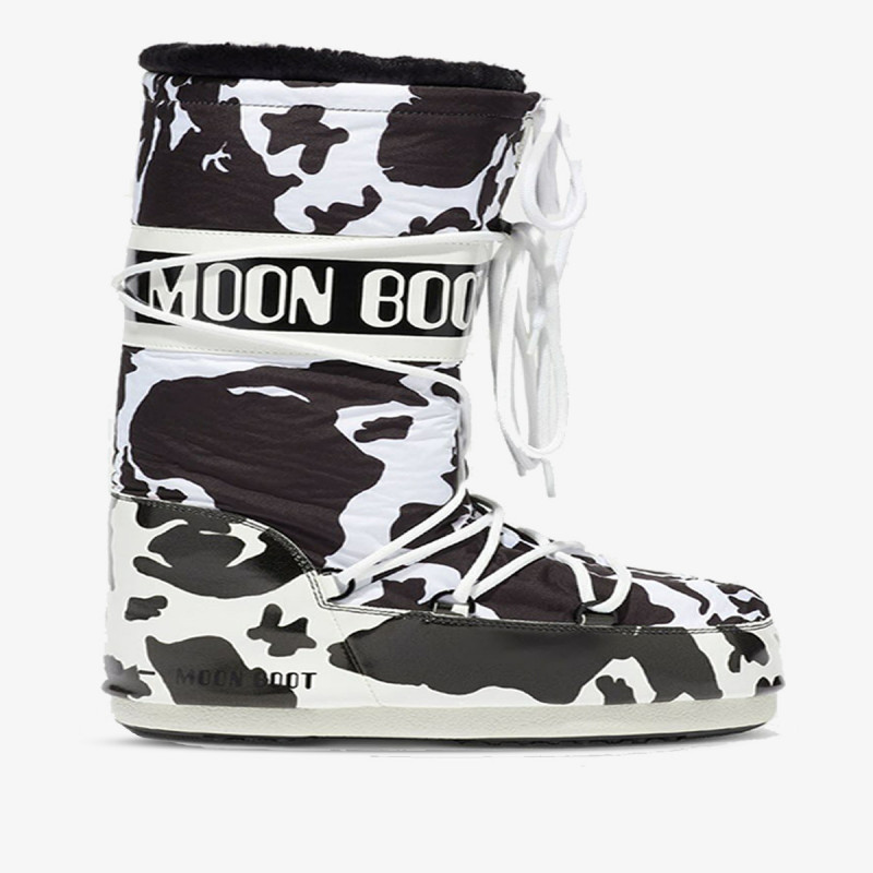 MOON BOOT ŠKORNJI MOON BOOT CLASSIC COW PRINTED BLACK/WHIT 