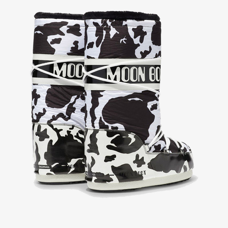 MOON BOOT ŠKORNJI MOON BOOT CLASSIC COW PRINTED BLACK/WHIT 
