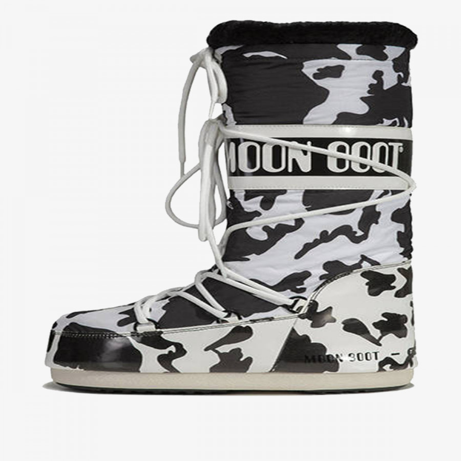 MOON BOOT ŠKORNJI MOON BOOT CLASSIC COW PRINTED BLACK/WHIT 