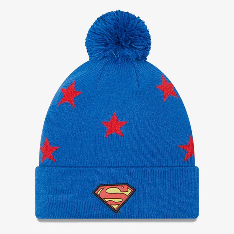 NEW ERA KAPE KAPA OTR.CHYT STAR BOBBLE BEANIE SUPERMAN BAZ 
