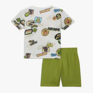 NIKE KRATKE HLAČE IN MAJICA NKB B NSW AOP FT SHORT SET 