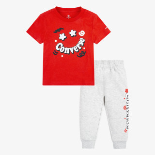 CONVERSE TRENIRKA CNVB SQUIGGLE S/S TEE + JOGGER 