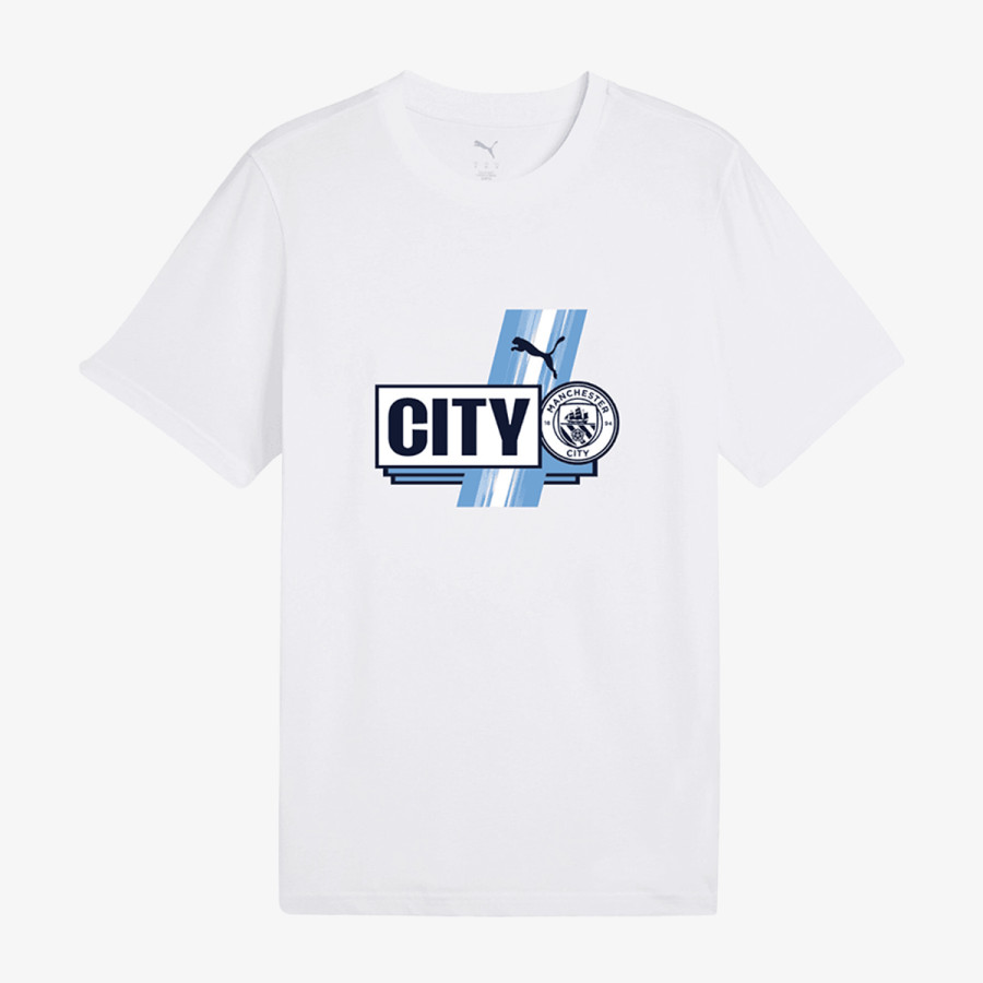 PUMA KRATKA MAJICA MCFC FtblCulture Tee Puma White-Team Lig 