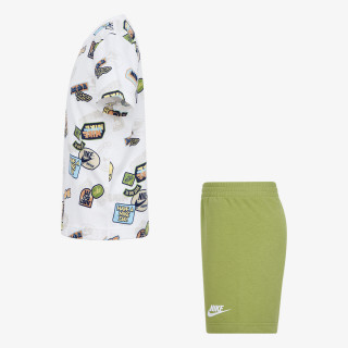 NIKE KRATKE HLAČE IN MAJICA NKB B NSW AOP FT SHORT SET 