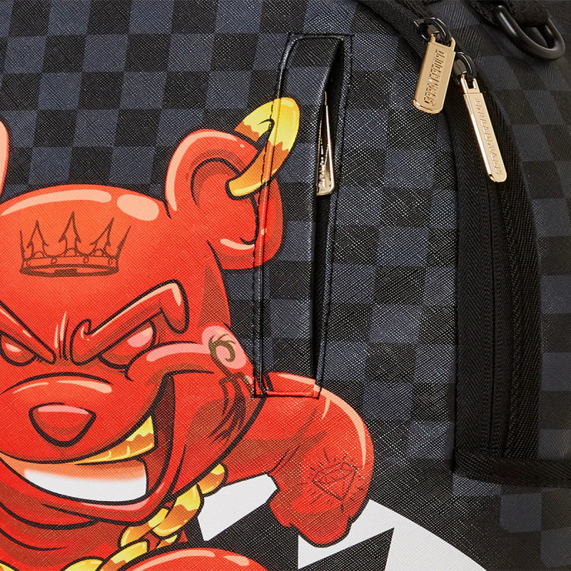 SPRAYGROUND Nahrbtnik DIABLO BEAR OTR GREY CHECKER DLXR BACKPACK 