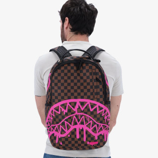 SPRAYGROUND Nahrbtnik PINK DRIP BROWN CHECK DLX BACKPACK 