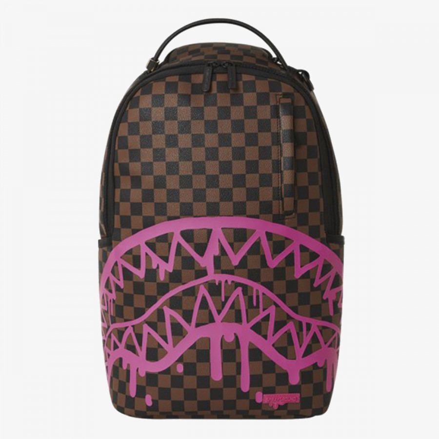 SPRAYGROUND Nahrbtnik PINK DRIP BROWN CHECK DLX BACKPACK 