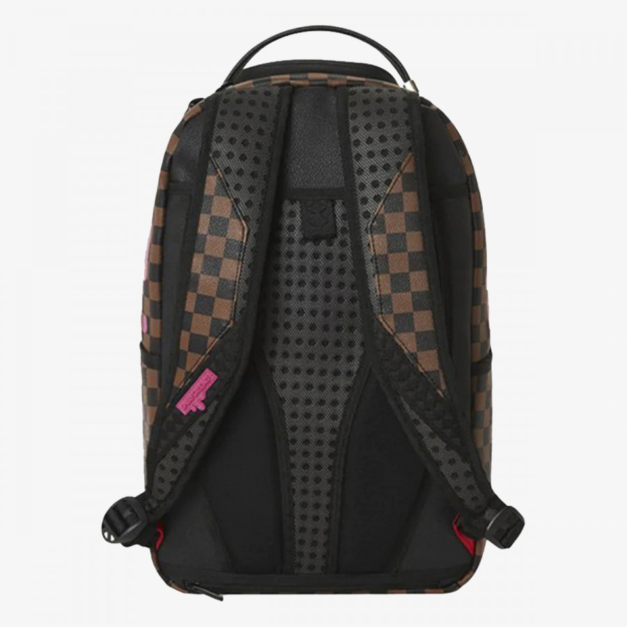 SPRAYGROUND Nahrbtnik PINK DRIP BROWN CHECK DLX BACKPACK 