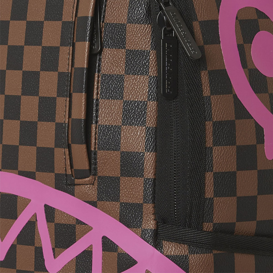 SPRAYGROUND Nahrbtnik PINK DRIP BROWN CHECK DLX BACKPACK 