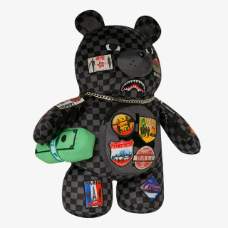 SPRAYGROUND Nahrbtnik GLOBAL MOGUL LOST TICKET MONEY BEAR 