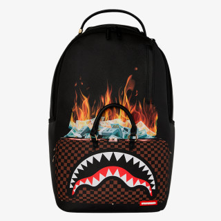 SPRAYGROUND Nahrbtnik BAG OF MONEY ON FIRE BACKPACK 
