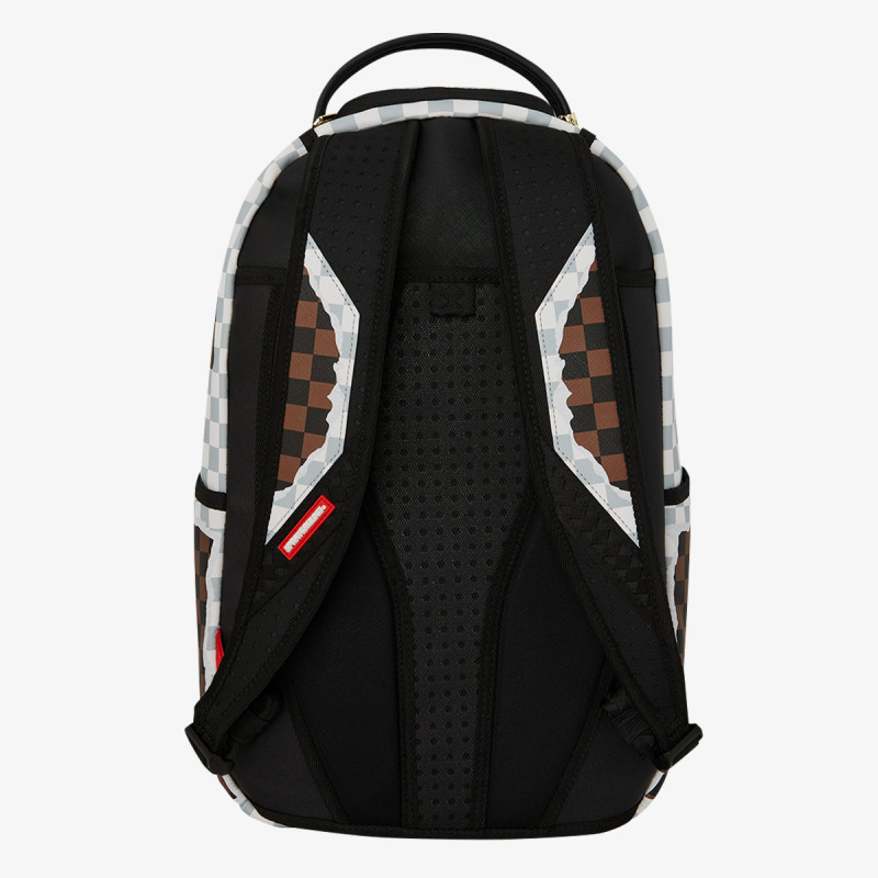 SPRAYGROUND Nahrbtnik CREAM AND BROWN TEAR CHECK BACKPACK 