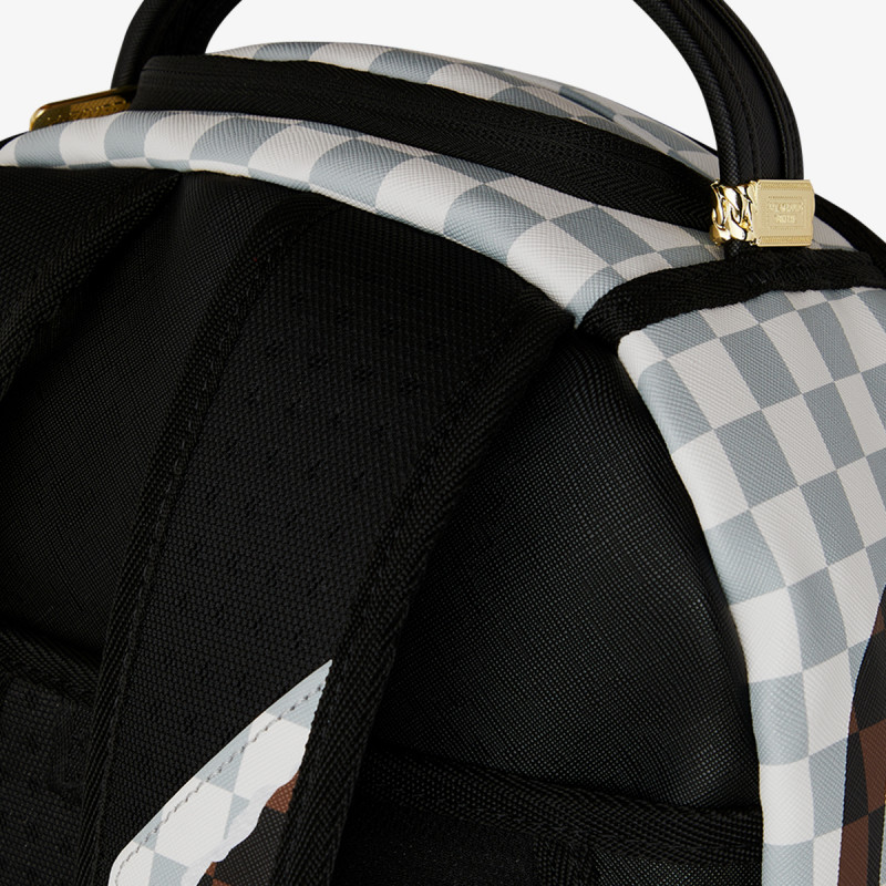 SPRAYGROUND Nahrbtnik CREAM AND BROWN TEAR CHECK BACKPACK 