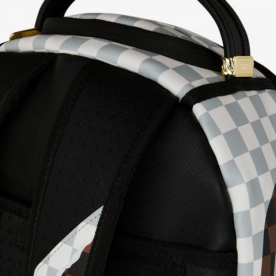 SPRAYGROUND Nahrbtnik CREAM AND BROWN TEAR CHECK BACKPACK 