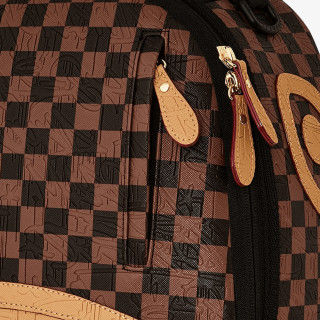 SPRAYGROUND Nahrbtnik EMBOSSED CHECK BROWN BACKPACK 