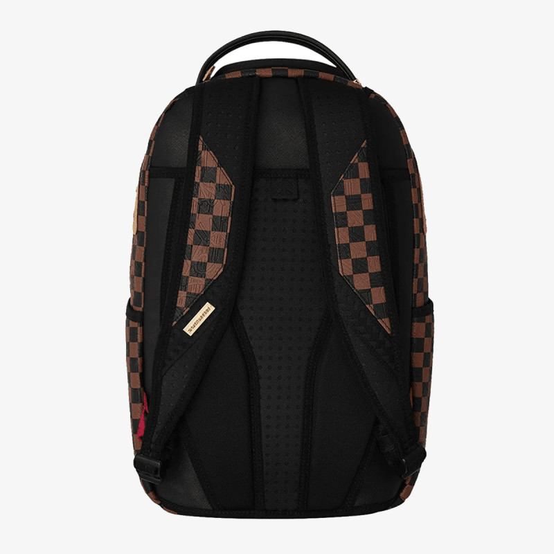 SPRAYGROUND Nahrbtnik EMBOSSED CHECK BROWN BACKPACK 