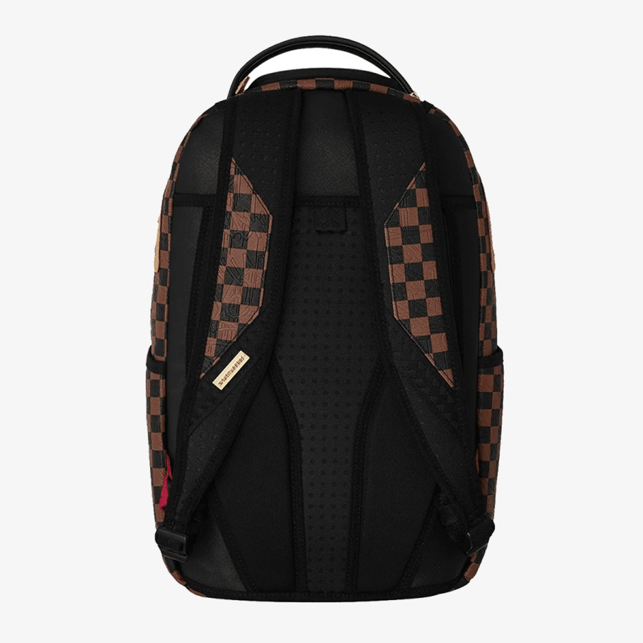 SPRAYGROUND Nahrbtnik EMBOSSED CHECK BROWN BACKPACK 