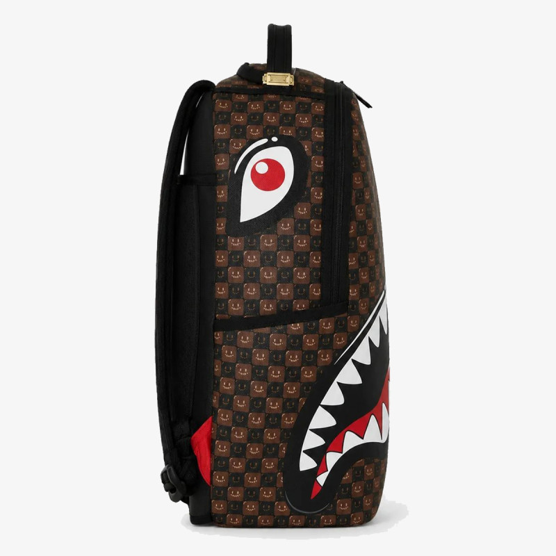 SPRAYGROUND Nahrbtnik SHARKS IN PARIS WTF BUBBLE BROWN CHECK B 