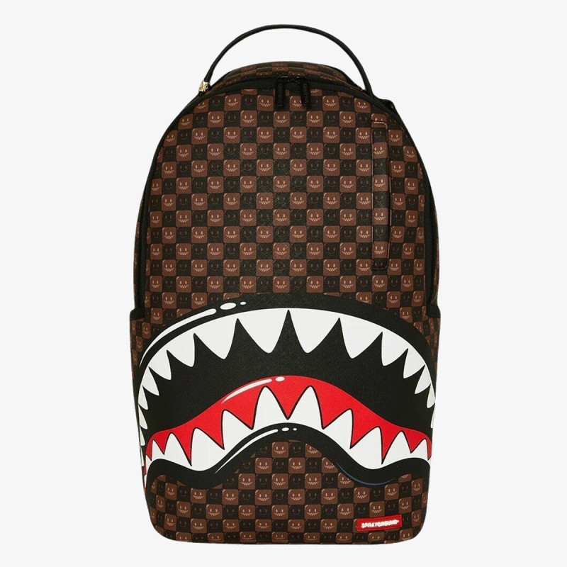 SPRAYGROUND Nahrbtnik SHARKS IN PARIS WTF BUBBLE BROWN CHECK B 