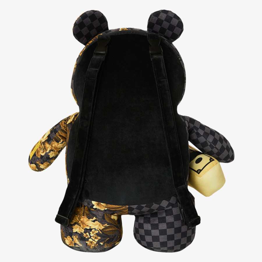 SPRAYGROUND Nahrbtnik GOLD FLORAL REMIX MONEYBEAR BACKPACK 