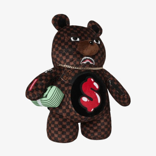 SPRAYGROUND Nahrbtnik SHARKS IN PARIS WTF BUBBLE BROWN CHECK M 