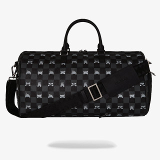 SPRAYGROUND Nahrbtnik GRAY PEEKING CHARACTER CHECK DUFFLE 
