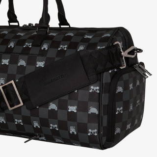SPRAYGROUND Nahrbtnik GRAY PEEKING CHARACTER CHECK DUFFLE 