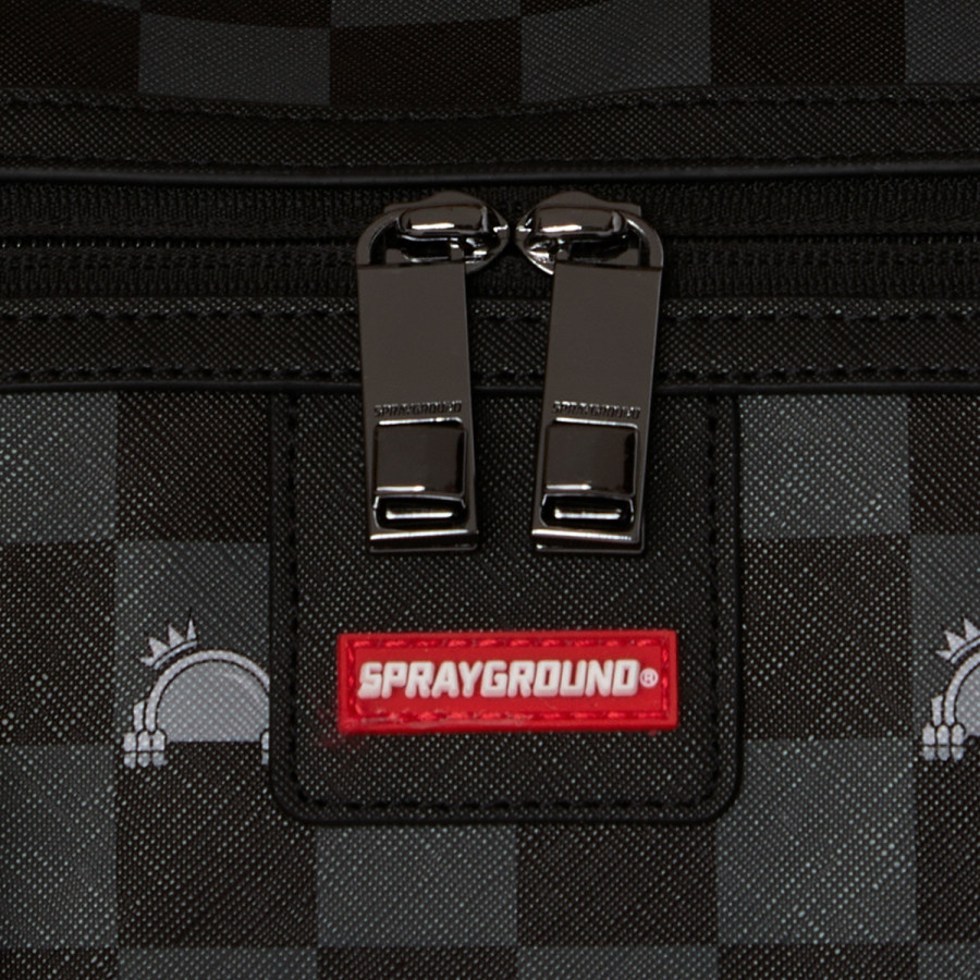 SPRAYGROUND Nahrbtnik GRAY PEEKING CHARACTER CHECK DUFFLE 