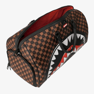 SPRAYGROUND Torba SHARKS IN PARIS WTF BUBBLE BROWN CHECK D 