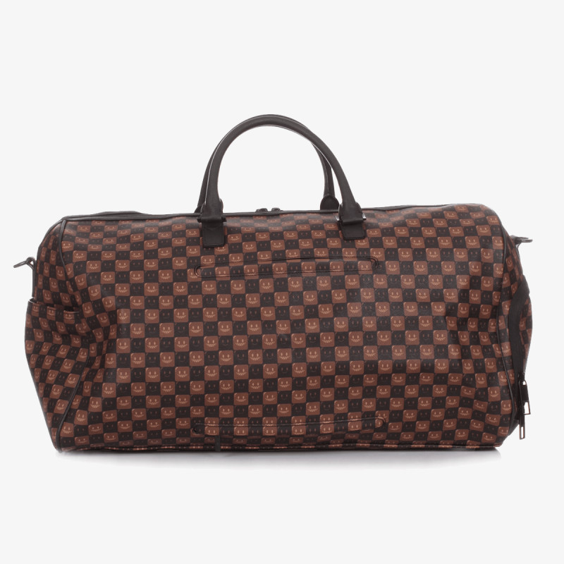 SPRAYGROUND Torba SHARKS IN PARIS WTF BUBBLE BROWN CHECK D 