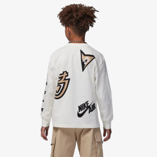 JORDAN MAJICA Z DOLGIMI ROKAVI JDB ALL OVER RETRO L/S TEE 