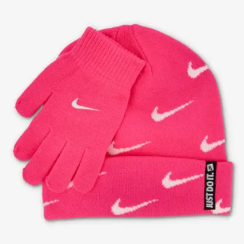 NIKE SET SWOOSH REPEAT BEANIE SET 