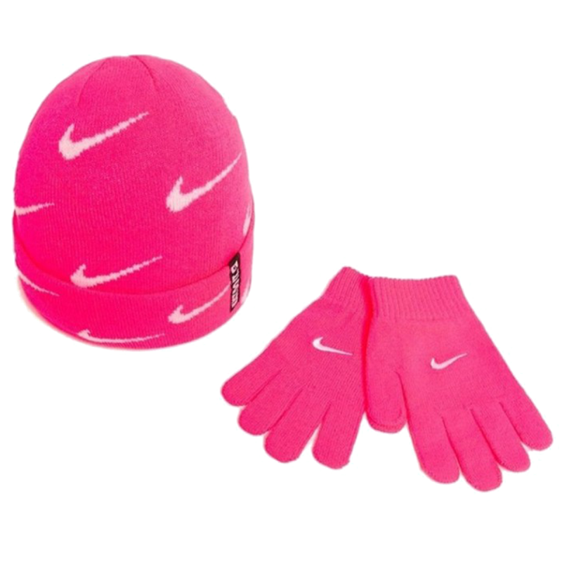 NIKE SET SWOOSH REPEAT BEANIE SET 