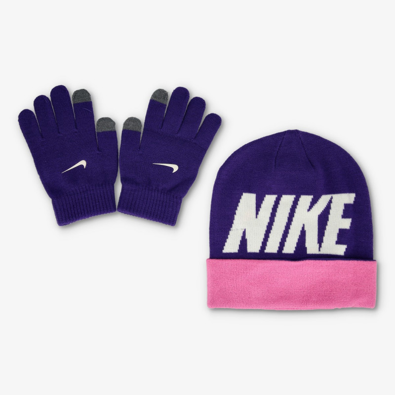 NIKE SET NAN WORDMARK COLORBLOCK BEANIE 