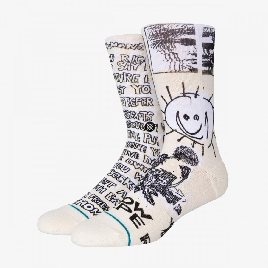STANCE Nogavice STANCE DEAR HUMANS OFFWHITE M 