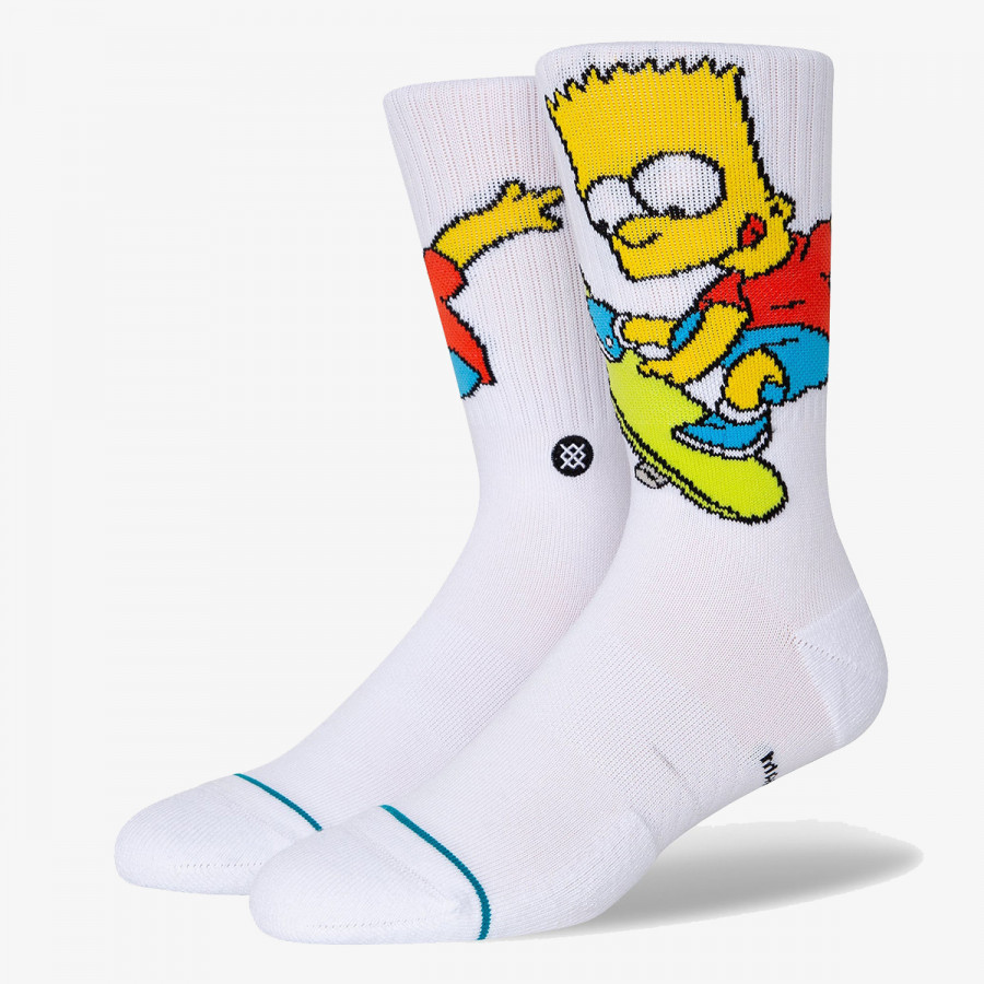 STANCE ROKAVA ZA NOGE A556A22BAR-WHT STANCE BART SIMPSON WHITE 