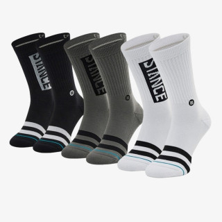 STANCE Nogavice A556C20OG3-BLW STANCE OG 3 PACK BLACKWHI 