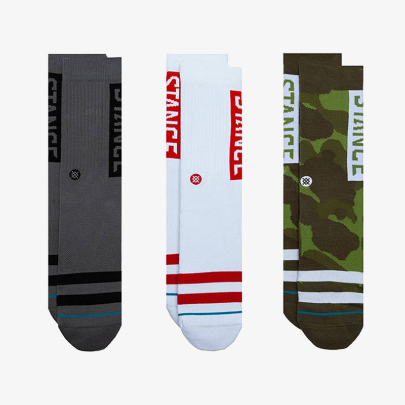 STANCE NOGAVICE A556C20OG3-CAM STANCE THE OG 3 PACK CREW 