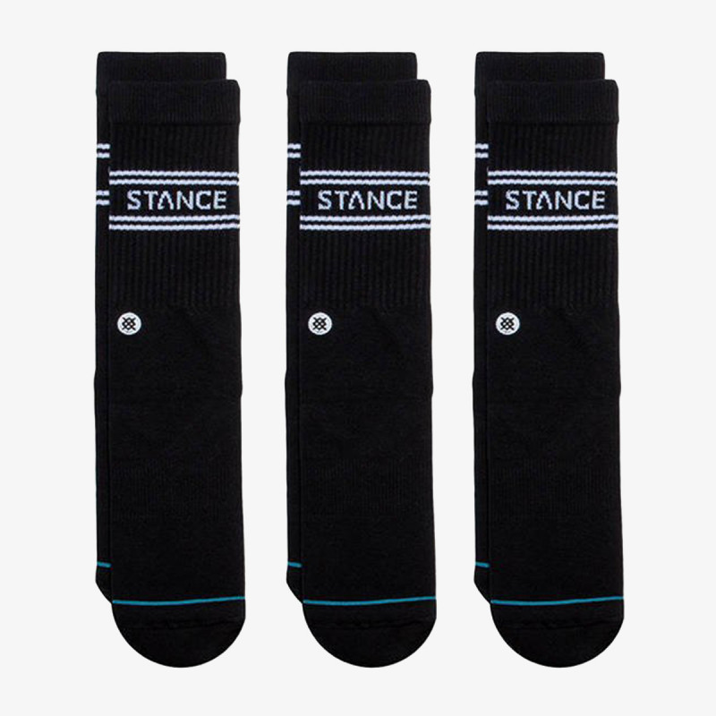 STANCE Nogavice STANCE BASIC  3 PACK CREW CREW BLK S 