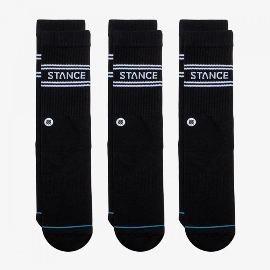 STANCE Nogavice A556D20SRO-BLK STANCE BASIC  3 PACK CREW 