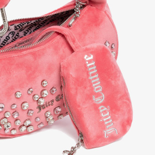 JUICY COUTURE Torbica Blossom Micro Hobo Polyester Juicy Pink 